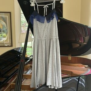 🌿Ella Moss gray and blue swing dress, size 12🌿